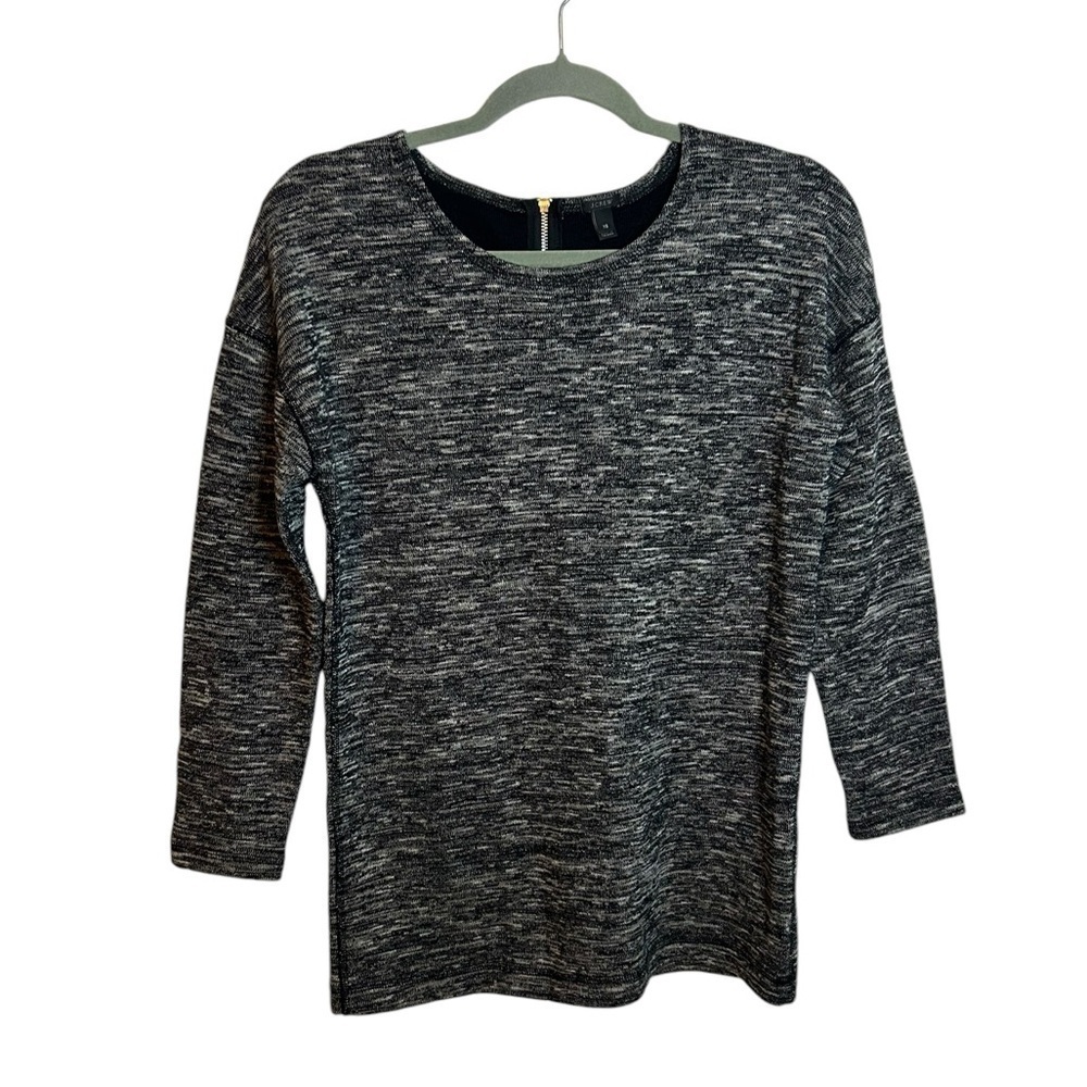 J.Crew Heathered Gray Wool Blend Top